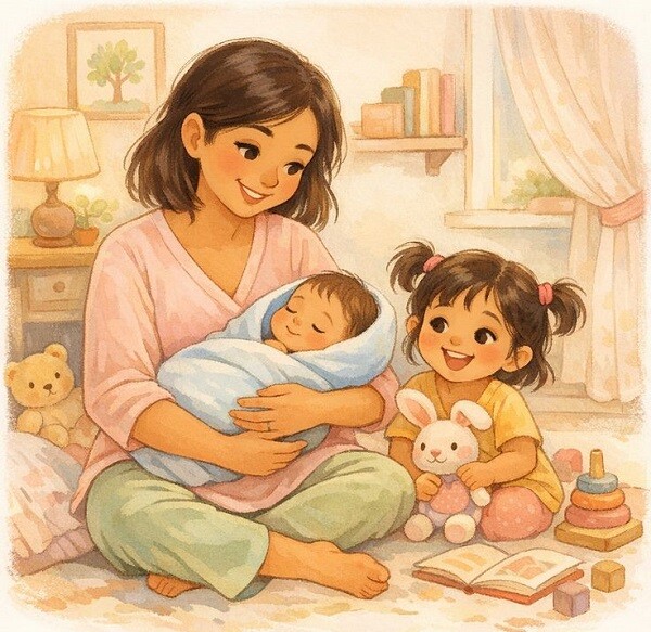 Em bé có tính khí hiền hòa dễ dàng mang lại sự bình yên cho gia đình
